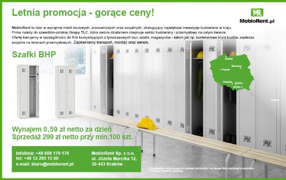 Szafka BHP-letnia promocja