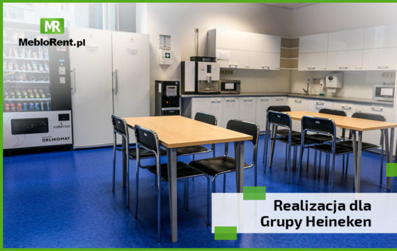 Meble biurowe i socjalne MebloRent w firmie Heineken